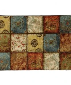 Artifact Panel Multi 3 ft. x 4 ft. Machine Washable Patchwork Area Rug by Mohawk Home