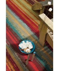 Avenue Stripe Multi 5 ft. x 8 ft. Indoor/Outdoor Area Rug by Mohawk Home -Mohawk Home Sales multi mohawk home area rugs 379919 44 1000