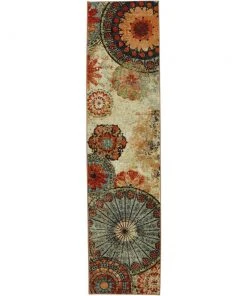 Caravan Medallion Multi 2 ft. x 8 ft. Machine Washable Runner Rug by Mohawk Home