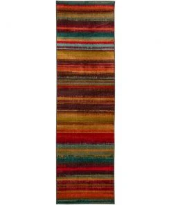 Boho Multi 2 ft. x 5 ft. Machine Washable Striped Modern Runner Rug by Mohawk Home