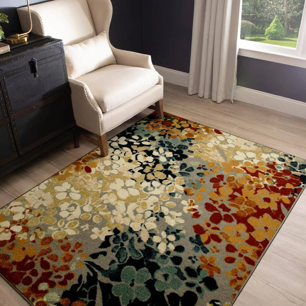 Radiance Multi 4 ft. x 5 ft. Machine Washable Floral Area Rug by Mohawk Home 13 Radiance Multi 4 ft. x 5 ft. Machine Washable Floral Area Rug by Mohawk Home - Image 11