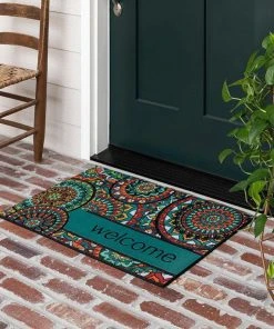 Welcome Bohemian Kingdom 18 in. x 30 in. Doorscapes Mat by Mohawk Home -Mohawk Home Sales multi mohawk home door mats 591519 31 1000