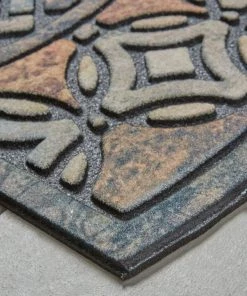 Deco Tile Slice Brown 23 in. x 35 in. Doorscapes Estate Mat by Mohawk Home -Mohawk Home Sales multi mohawk home door mats 597603 4f 1000