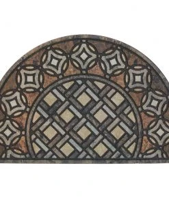 Deco Tile Slice Brown 23 in. x 35 in. Doorscapes Estate Mat by Mohawk Home