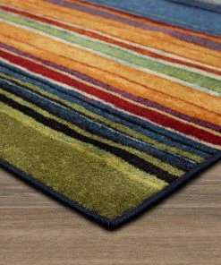 Rainbow Multi 7 ft. 6 in. x 10 ft. Striped Area Rug 3-Piece Set by Mohawk Home -Mohawk Home Sales multi mohawk home rug sets 335465 40 1000