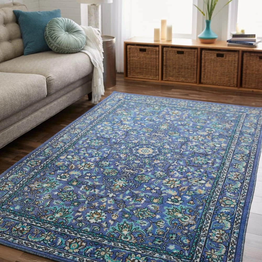 Shenandoah Navy 8 ft. x 10 ft. Oriental Area Rug by Mohawk Home 4 Shenandoah Navy 8 ft. x 10 ft. Oriental Area Rug by Mohawk Home - Image 2