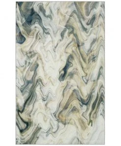 Wavelength Neutral 9 ft. x 12 ft. Abstract Area Rug by Mohawk Home
