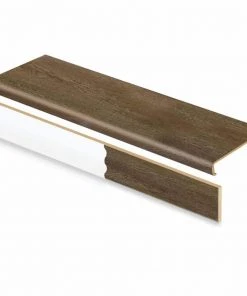 Oaxaca Valley Gray Stair Tread and Reversible Riser Kit 47 in. L x 12-1/8 in. W x 2-3/16 in. T by Cap A Tread