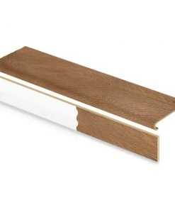 Perryridge Stair Tread and Reversible Riser Kit 47 in. L x 12-1/8 in. W x 1-11/16 in. T for Stairs 1 in. T by Cap A Tread