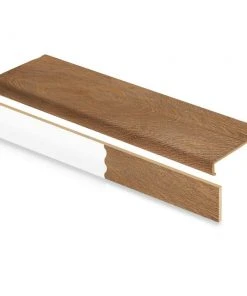 Perryridge Stair Tread and Reversible Riser Kit 47 in. L x 12-1/8 in. W x 2-3/16 in. T for Stairs 1-1/8 in. to 1-3/4" T by Cap A Tread