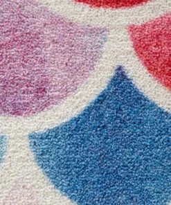 Mermaid Scales Pink 5 ft. x 8 ft. Whimsical Area Rug by Mohawk Home -Mohawk Home Sales pink mohawk home kids rugs 048691 1d 1000