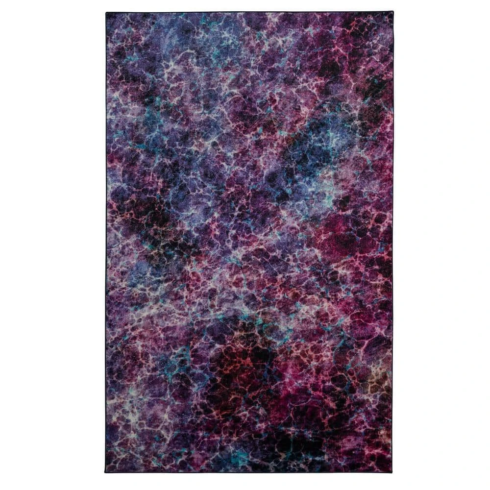 Fractal Purple 8 ft. x 10 ft. Abstract Area Rug by Mohawk Home 3 Fractal Purple 8 ft. x 10 ft. Abstract Area Rug by Mohawk Home