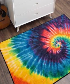 Tie Dye Swirl Rainbow 8 ft. x 10 ft. Contemporary Area Rug by Mohawk Home -Mohawk Home Sales rainbow mohawk home kids rugs 049315 31 1000