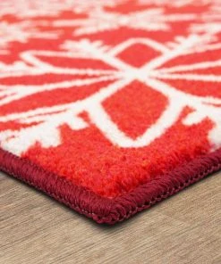 Snowflake Red 2 ft. x 3 ft. 4 in. Machine Washable Area Rug by Mohawk Home 11 Snowflake Red 2 ft. x 3 ft. 4 in. Machine Washable Area Rug by Mohawk Home -Mohawk Home Sales red mohawk home area rugs 735241 1d 1000