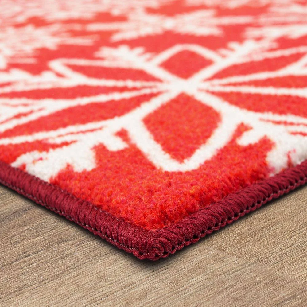 Snowflake Red 2 ft. x 3 ft. 4 in. Machine Washable Area Rug by Mohawk Home 6 Snowflake Red 2 ft. x 3 ft. 4 in. Machine Washable Area Rug by Mohawk Home - Image 4