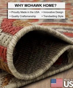 Sorrento Rust 10 ft. x 13 ft. Geometric Indoor/Outdoor Area Rug by Mohawk Home -Mohawk Home Sales rust mohawk home outdoor rugs 790837 77 1000