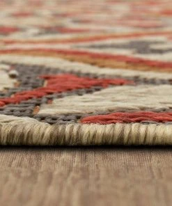 Sorrento Rust 10 ft. x 13 ft. Geometric Indoor/Outdoor Area Rug by Mohawk Home -Mohawk Home Sales rust mohawk home outdoor rugs 790837 c3 1000