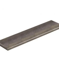 Seasoned Wood/Harrison Pine Dark/Augusta Wood 47 in. L x 12-1/8 in. W x 1-11/16 in. T Vinyl Overlay Lt Return for Stairs by Cap A Tread