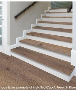 Seed Lake Hickory Vinyl Overlay Stair Tread and Reversible Riser Kit 47 in. L x 12-1/8 in. W x 1-11/16 in. T by Cap A Tread 8 Seed Lake Hickory Vinyl Overlay Stair Tread and Reversible Riser Kit 47 in. L x 12-1/8 in. W x 1-11/16 in. T by Cap A Tread -Mohawk Home Sales seed lake hickory cap a tread vinyl stair treads 01c072019 4f 1000
