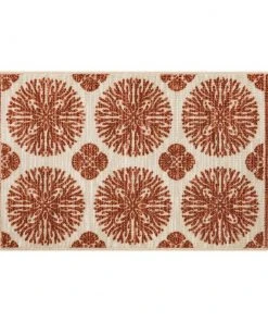 Coral Medallion Spice 1 ft. 8 in. x 2 ft. 10 in. Medallion Machine Washable Area Rug by Mohawk Home