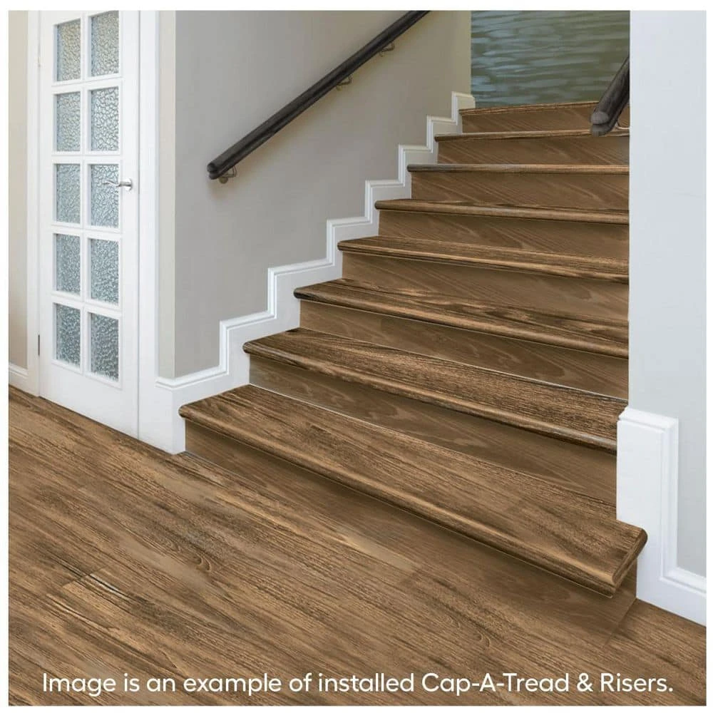 Sundance Canyon Hickory Stair Tread and Reversible Riser Kit 47 in. L x 12-1/8 in. W x 2-3/16 in. T by Cap A Tread 6 Sundance Canyon Hickory Stair Tread and Reversible Riser Kit 47 in. L x 12-1/8 in. W x 2-3/16 in. T by Cap A Tread - Image 4