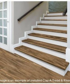 Sundance Canyon Hickory Stair Tread and Reversible Riser Kit 47 in. L x 12-1/8 in. W x 2-3/16 in. T by Cap A Tread 8 Sundance Canyon Hickory Stair Tread and Reversible Riser Kit 47 in. L x 12-1/8 in. W x 2-3/16 in. T by Cap A Tread -Mohawk Home Sales sundance canyon hickory cap a tread vinyl stair treads 01ca77391 4f 1000