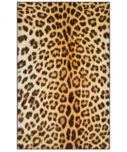 Cheetah Spots Tan 8 ft. x 10 ft. Animal Print Area Rug by Mohawk Home
