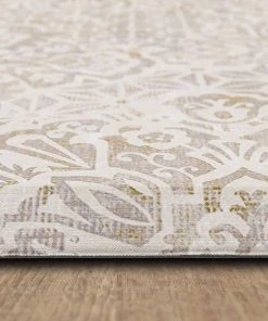 Damask Nouveau Tan 1 ft. 8 in. x 3 ft. 6 in. Kitchen Mat by Mohawk Home -Mohawk Home Sales tan mohawk home kitchen mats 765033 40 1000