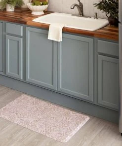 Damask Nouveau Tan 1 ft. 8 in. x 3 ft. 6 in. Kitchen Mat by Mohawk Home -Mohawk Home Sales tan mohawk home kitchen mats 765033 e1 1000