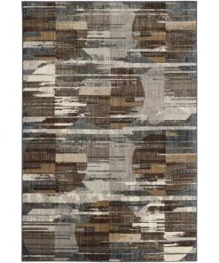 Pyramid Lake Taupe 8 ft. x 11 ft. Abstract Area Rug by Mohawk Home