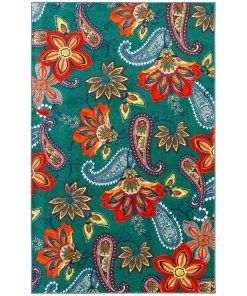 Whinston Teal 6 ft. x 9 ft. Paisley Area Rug by Mohawk Home