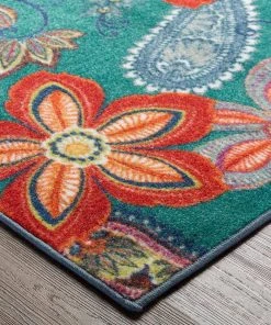 Whinston Teal 6 ft. x 9 ft. Paisley Area Rug by Mohawk Home -Mohawk Home Sales teal mohawk home area rugs 513023 77 1000
