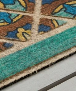 Retro Tiles 24 in. x 48 in. Ornamental Entry Mat by Mohawk Home -Mohawk Home Sales teal mohawk home door mats 621322 c3 1000