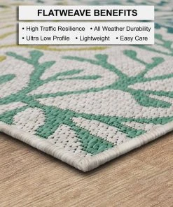 Lagoon Teal 10 ft. x 13 ft. Indoor/Outdoor Area Rug by Mohawk Home -Mohawk Home Sales teal mohawk home outdoor rugs 791339 1d 1000