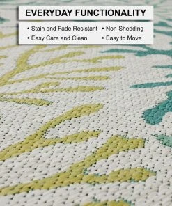 Lagoon Teal 10 ft. x 13 ft. Indoor/Outdoor Area Rug by Mohawk Home -Mohawk Home Sales teal mohawk home outdoor rugs 791339 66 1000