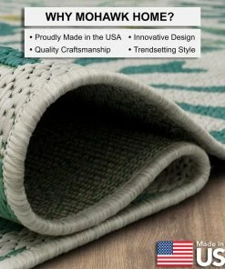 Lagoon Teal 10 ft. x 13 ft. Indoor/Outdoor Area Rug by Mohawk Home -Mohawk Home Sales teal mohawk home outdoor rugs 791339 77 1000