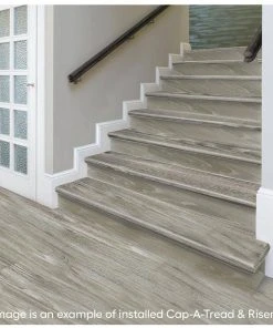 Turn Gris 1-11/16 in. T x 12-1/8 in. W x 47 in. L for Stairs 1 in. T Stair Tread and Reversible Riser Kit by Cap A Tread -Mohawk Home Sales turn gris cap a tread vinyl stair treads 01c078001 31 1000