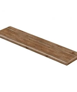 Walton Oak 47 in. L x 12-1/8 in. D x 1-11/16 in. H Vinyl Overlay Right Return to Cover Stairs 1 in. T by Cap A Tread