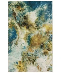 Shoreline Water 9 ft. x 12 ft. Abstract Area Rug by Mohawk Home