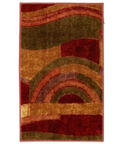 Piscasso Wine 4 ft. x 6 ft. Machine Washable Abstract Area Rug by Mohawk Home