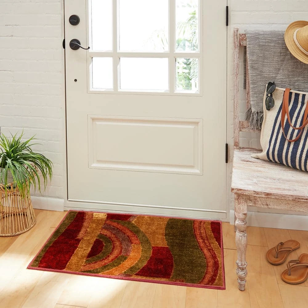 Piscasso Wine 8 ft. x 10 ft. Abstract Area Rug by Mohawk Home 11 Piscasso Wine 8 ft. x 10 ft. Abstract Area Rug by Mohawk Home - Image 9