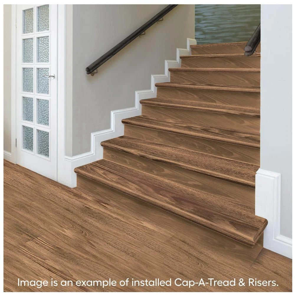 Woodacres Oak/Deerbrook Trail Stair Tread & Reversible Riser Kit 47 in. L x 12-1/8 in. W x 1-11/16 in. T for 1 in. Thick by Cap A Tread 5 Woodacres Oak/Deerbrook Trail Stair Tread & Reversible Riser Kit 47 in. L x 12-1/8 in. W x 1-11/16 in. T for 1 in. Thick by Cap A Tread - Image 3