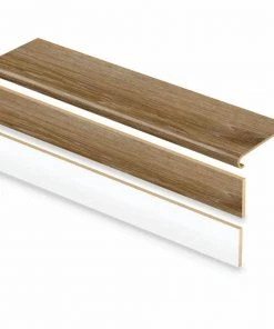 Woodacres Oak/Deerbrook Trail Stair Tread & Reversible Riser Kit 47 in. L x 12-1/8 in. W x 1-11/16 in. T for 1 in. Thick by Cap A Tread